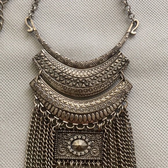 Statement Fringe Necklace - Picture 2 of 5